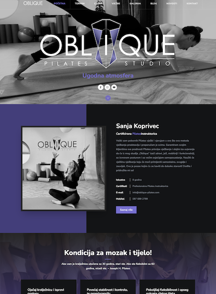 Pilates Studio Oblique